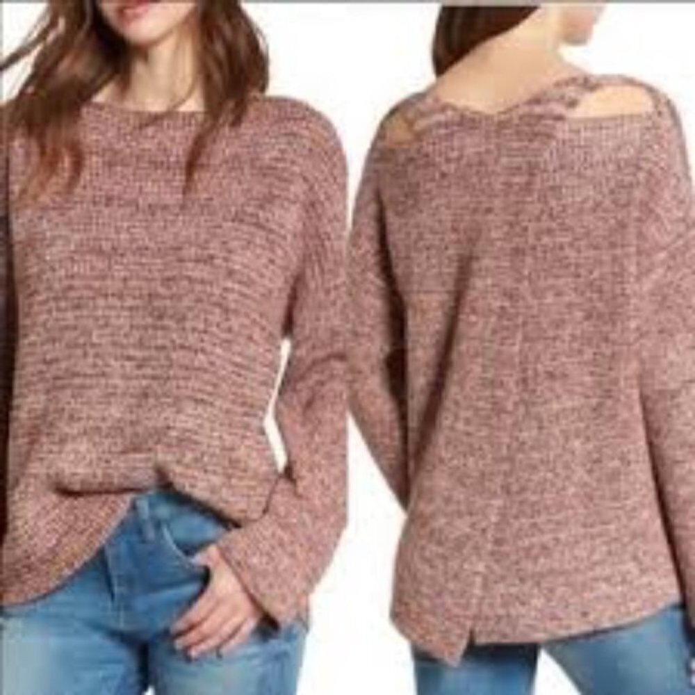 Blank NYC Knit Cross Back Sweater